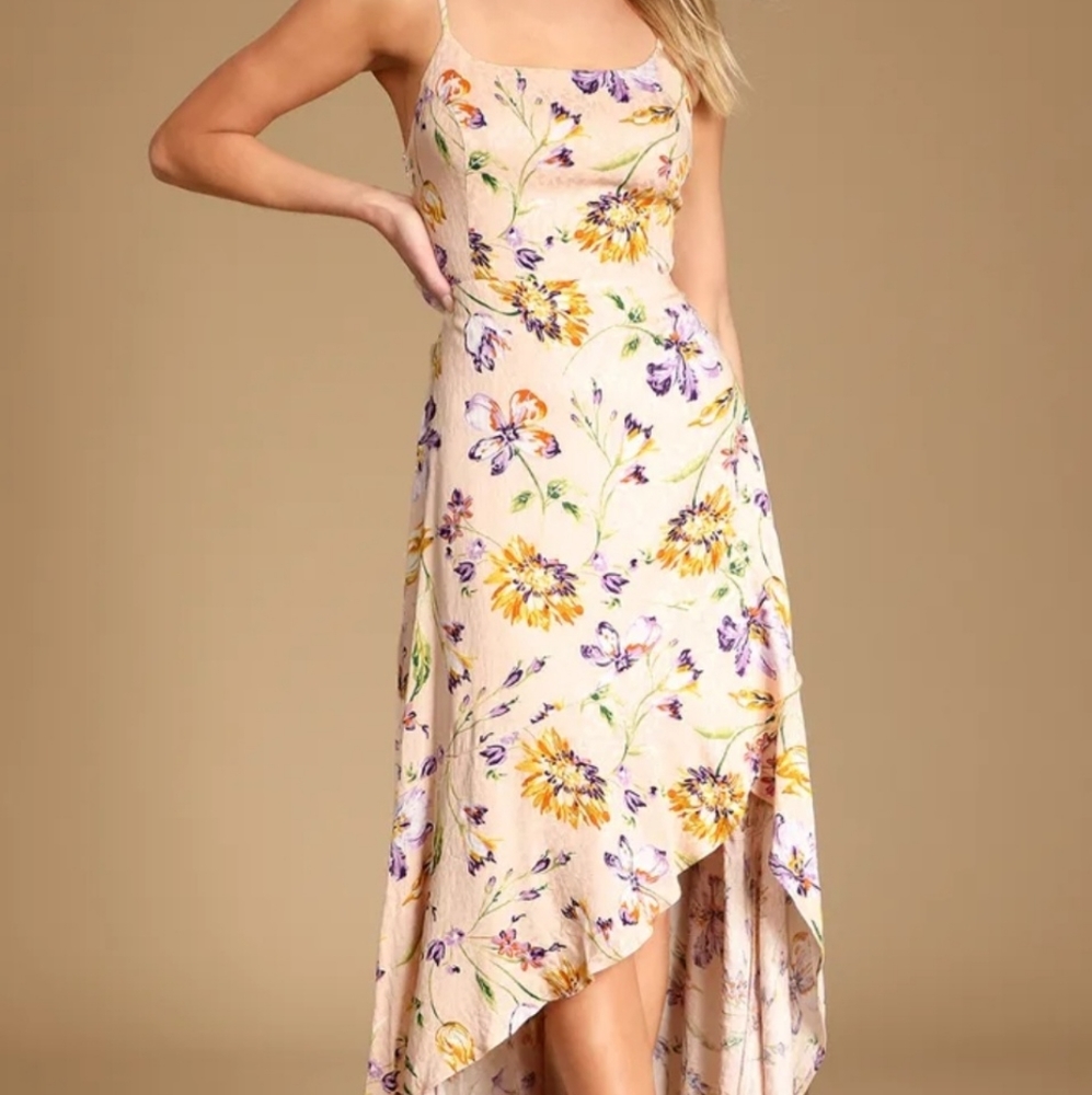 Hi Low Lulus Floral Semi-formal Dress
